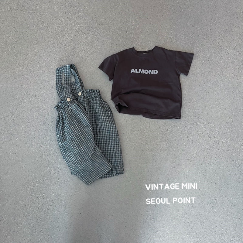 Minipoint - Korean Children Fashion - #littlefashionista - Check Frill Suspenders One-piece - 3