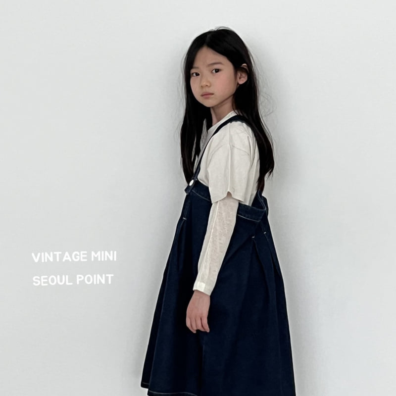 Minipoint - Korean Children Fashion - #magicofchildhood - Back Embroidered Suspender Skirt - 12