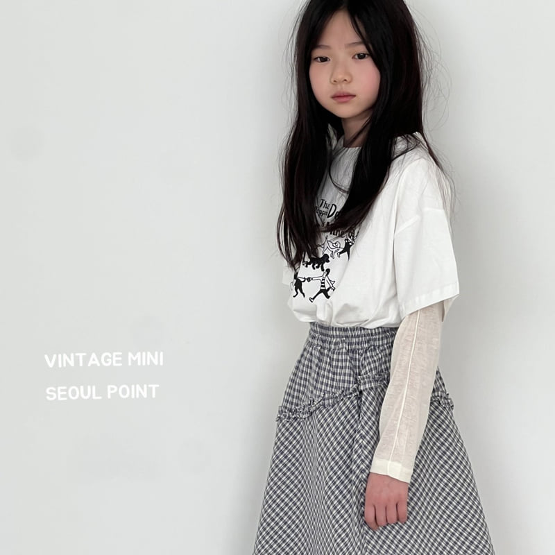 Minipoint - Korean Children Fashion - #magicofchildhood - Frill Padded Check Skirt - 8