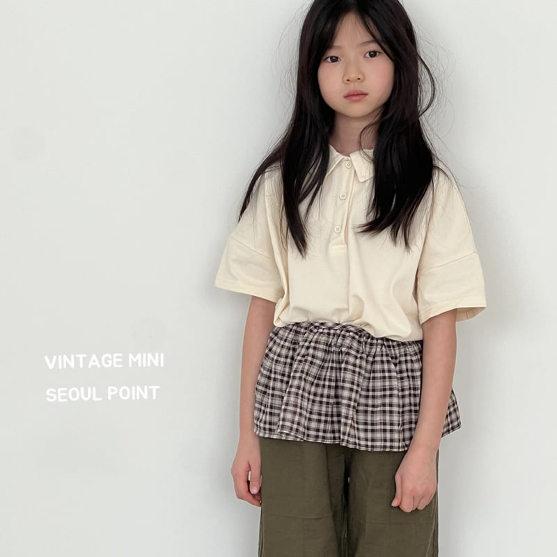 Minipoint - Korean Children Fashion - #magicofchildhood - Check Brown Apron - 6