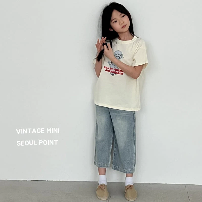 Minipoint - Korean Children Fashion - #magicofchildhood - Brush Denim Pants - 6