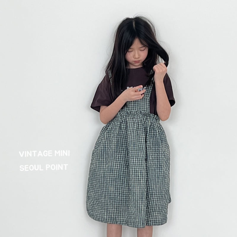 Minipoint - Korean Children Fashion - #minifashionista - Check Frill Suspenders One-piece - 5