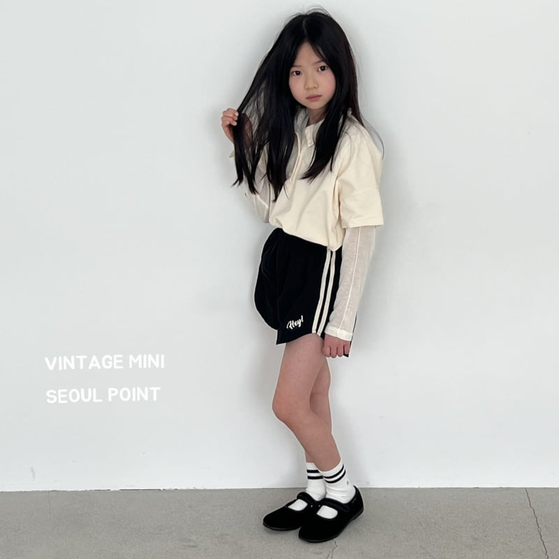Minipoint - Korean Children Fashion - #prettylittlegirls - Button Collar Tee - 11