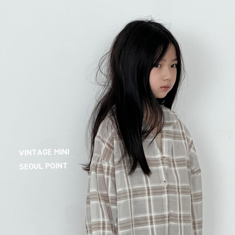 Minipoint - Korean Children Fashion - #prettylittlegirls - Check Hood Button Shirt - 6