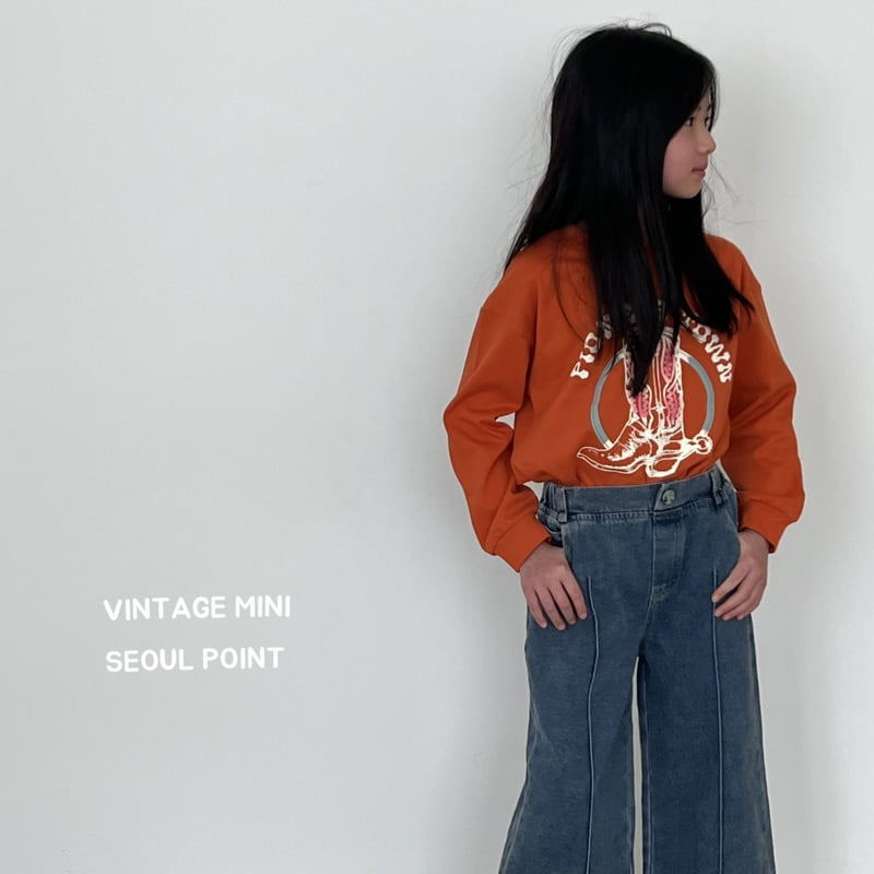 Minipoint - Korean Children Fashion - #prettylittlegirls - Pintuck Denim Pants - 9