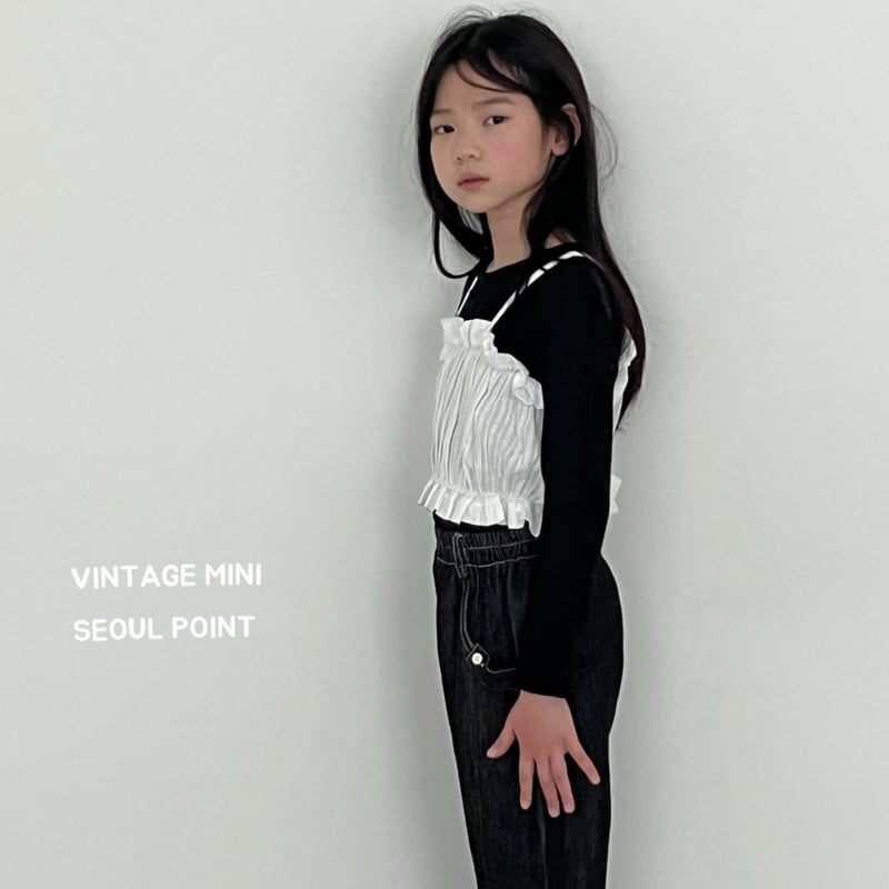 Minipoint - Korean Children Fashion - #stylishchildhood - Lace Pleated Blouse - 10