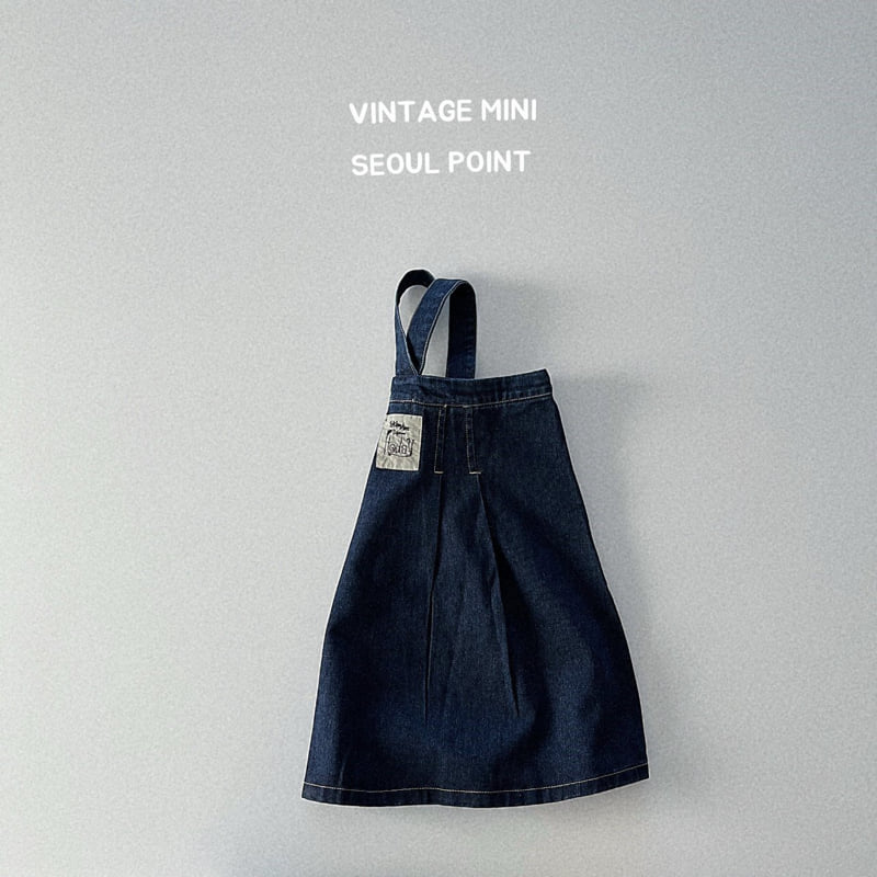 Minipoint - Korean Children Fashion - #stylishchildhood - Back Embroidered Suspender Skirt