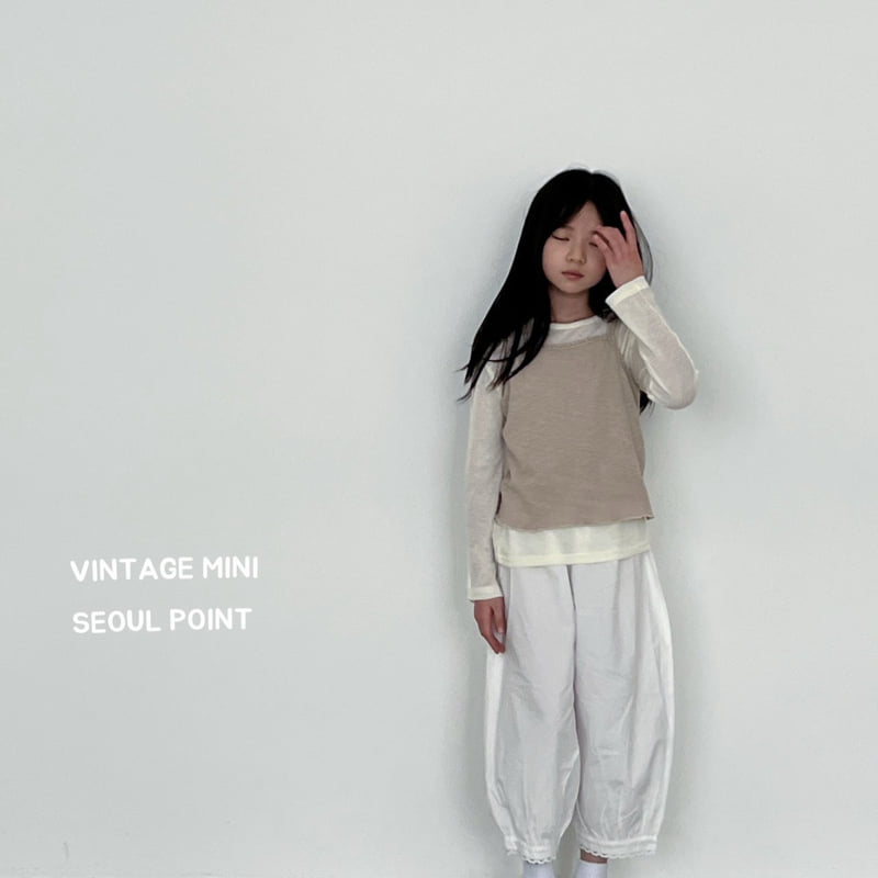 Minipoint - Korean Children Fashion - #todddlerfashion - Lace Strap Top - 10
