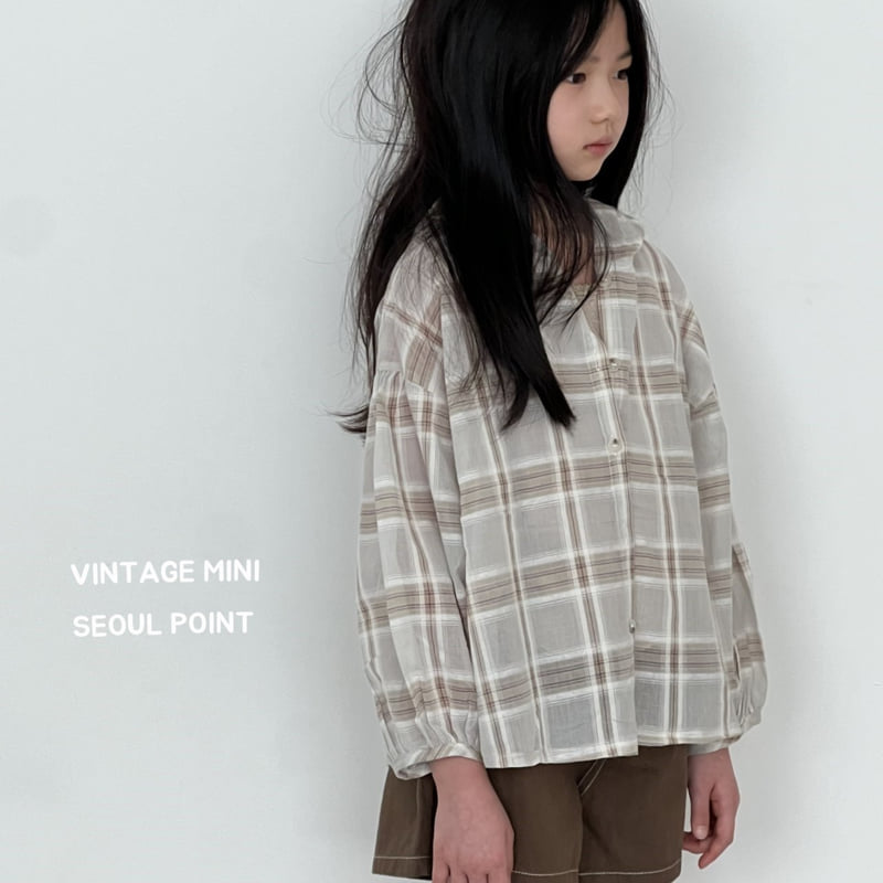 Minipoint - Korean Children Fashion - #todddlerfashion - Check Hood Button Shirt - 7