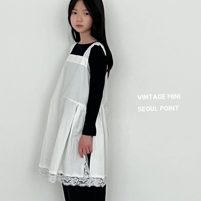 Minipoint - Korean Children Fashion - #todddlerfashion - Lace Layered One-piece - 8