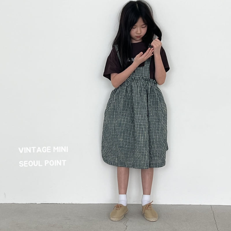 Minipoint - Korean Children Fashion - #todddlerfashion - Check Frill Suspenders One-piece - 7