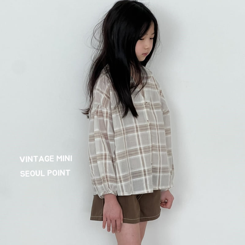 Minipoint - Korean Children Fashion - #toddlerclothing - Check Hood Button Shirt - 8