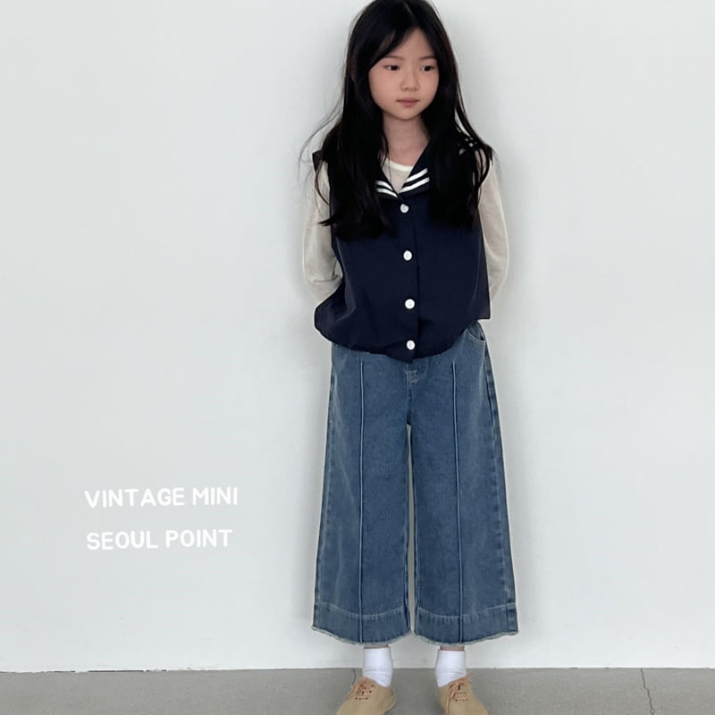 Minipoint - Korean Children Fashion - #toddlerclothing - Pintuck Denim Pants - 11
