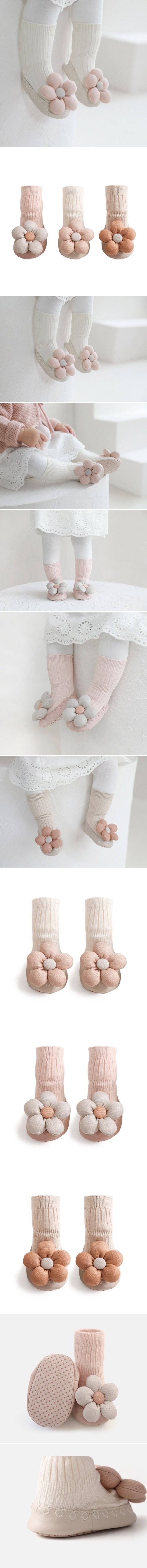 Miso - Korean Baby Fashion - #babyclothing - Flower Walking Shoes