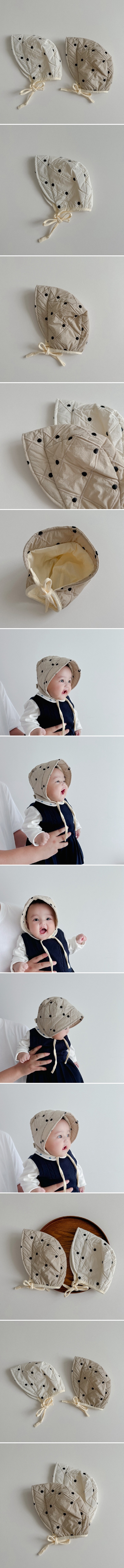 Miso - Korean Baby Fashion - #babyfever - Dot Bonnet Hat