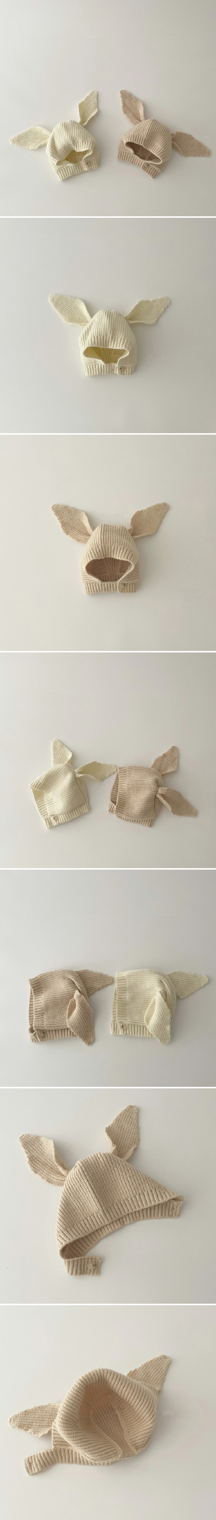 Miso - Korean Baby Fashion - #babygirlfashion - Rabbit Knit Bonnet Hat