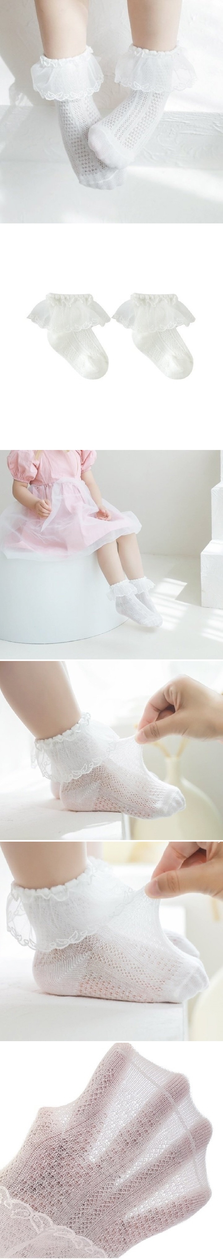 Miso - Korean Baby Fashion - #babygirlfashion - Butterfly Lace Socks