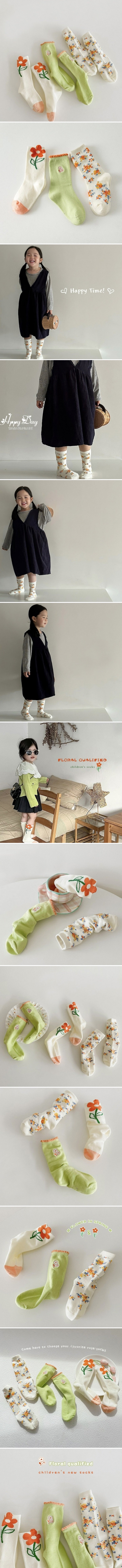 Miso - Korean Baby Fashion - #babyootd - Flora Socks Set