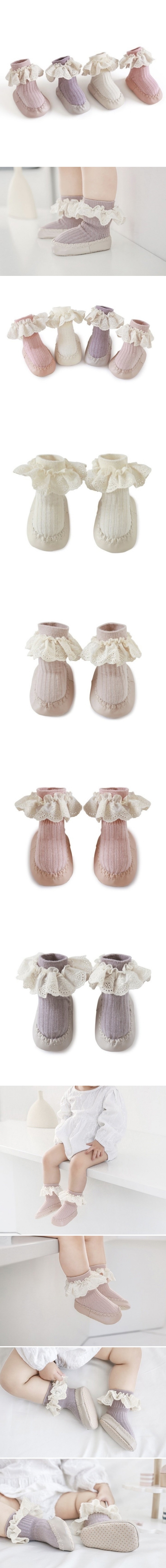 Miso - Korean Baby Fashion - #onlinebabyboutique - Lace Walking Shoes