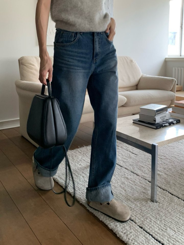 Moani - Korean Women Fashion - #womensfashion - Ayla Roll-up Wide Denim Pants - 4
