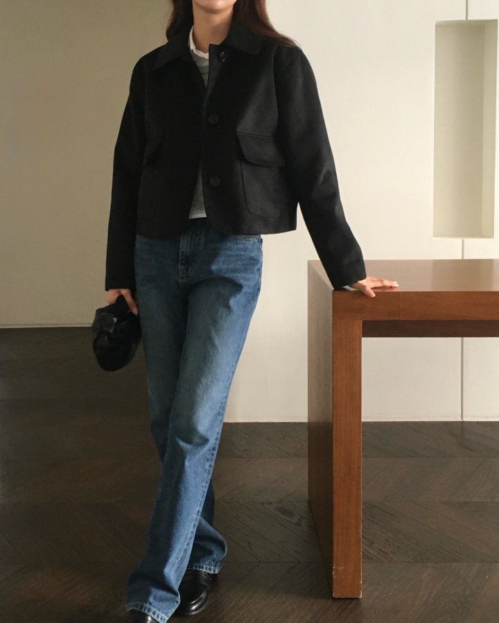 Moani - Korean Women Fashion - #momslook - Crop Suede Jacket - 3