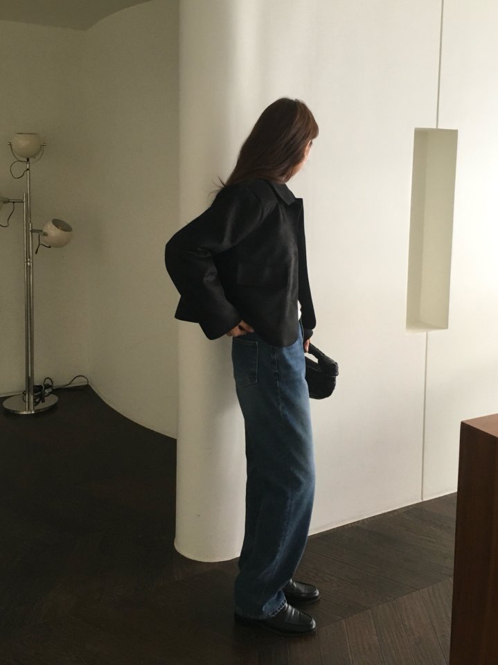Moani - Korean Women Fashion - #momslook - Crop Suede Jacket - 5