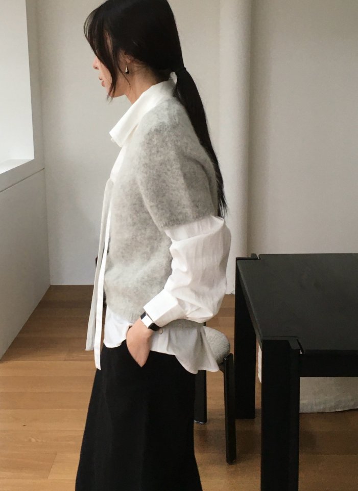 Moani - Korean Women Fashion - #momslook - Misty Over Tie Shirt - 6