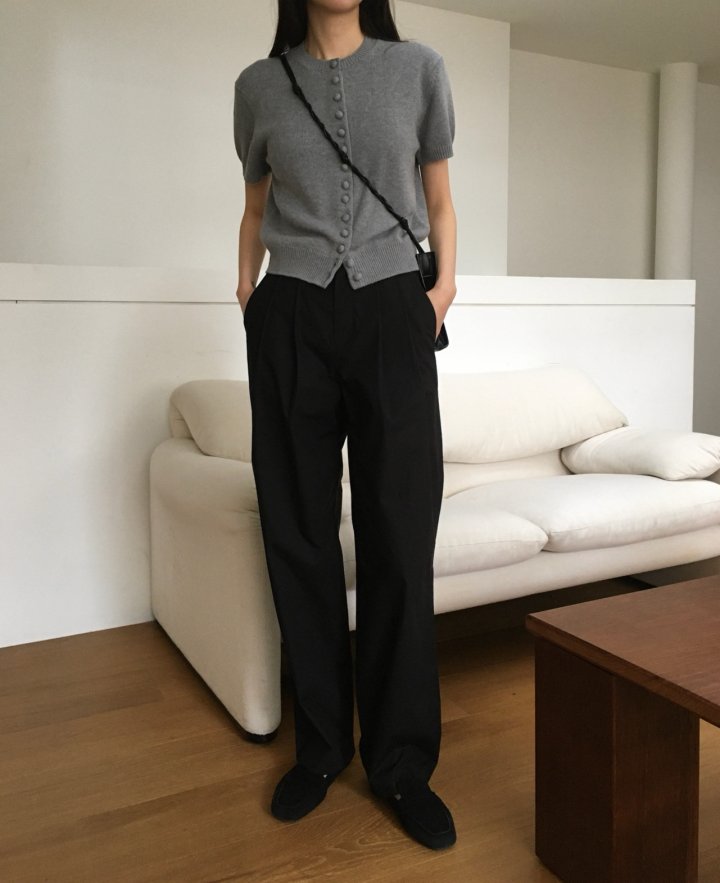 Moani - Korean Women Fashion - #momslook - Pintuck Cotton Wide Pants