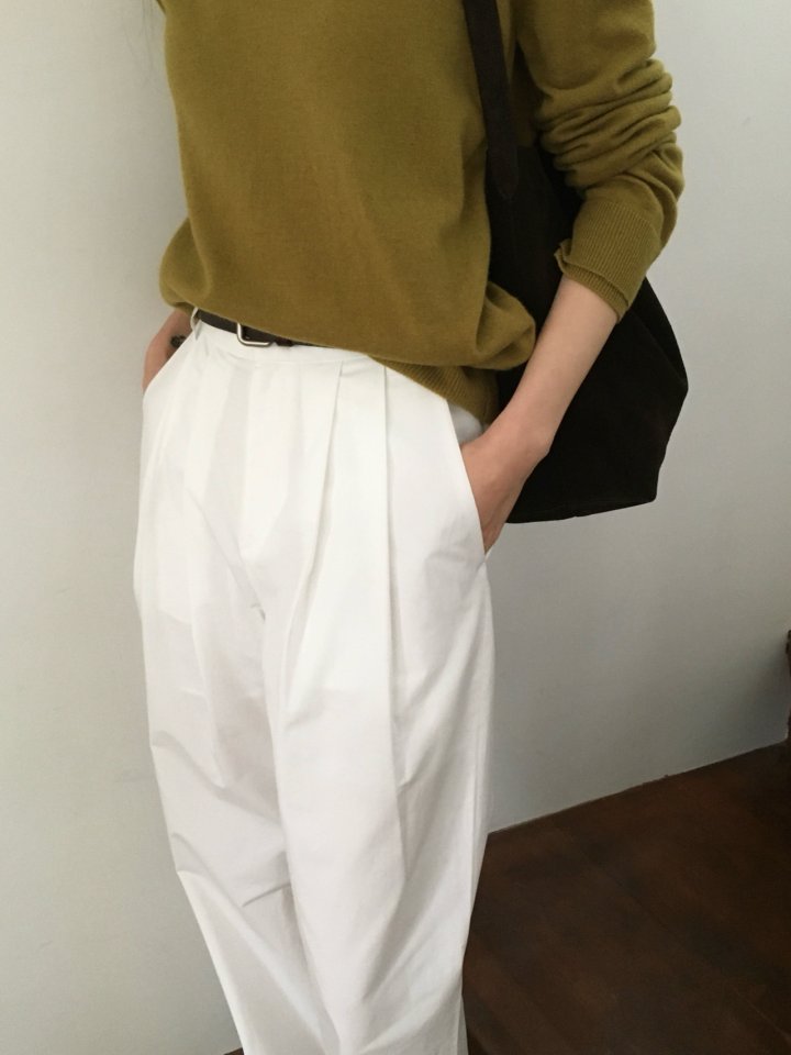 Moani - Korean Women Fashion - #womensfashion - Pintuck Cotton Wide Pants - 4