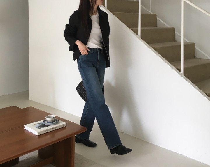 Moani - Korean Women Fashion - #momslook - Till High Slim Denim Pants - 2