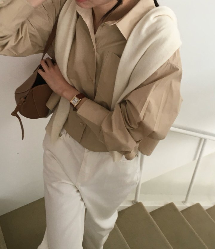Moani - Korean Women Fashion - #momslook - Crop Pocket Shirt - 10