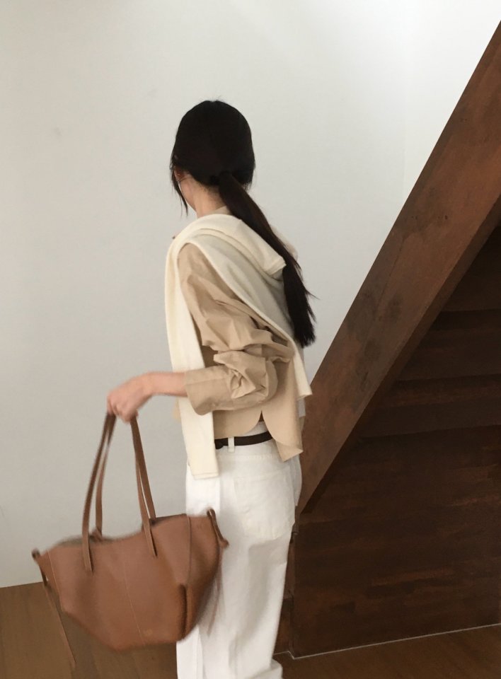 Moani - Korean Women Fashion - #momslook - Crop Pocket Shirt - 8