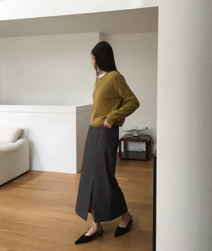 Moani - Korean Women Fashion - #momslook - Wool Cashmere Double Lipped Round Neck Knit Pullover - 9