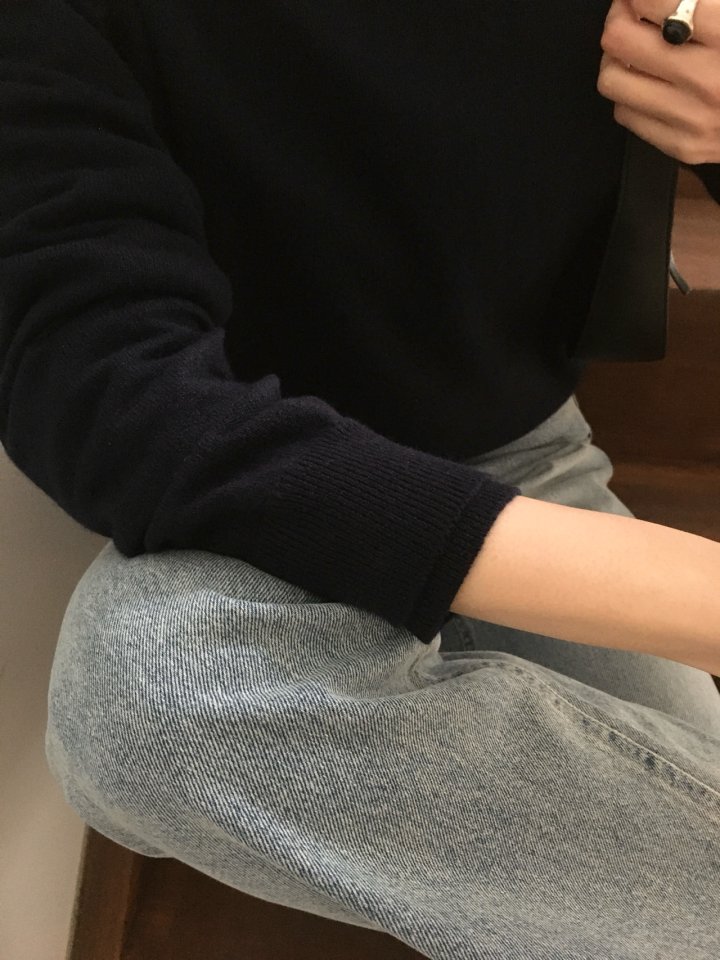 Moani - Korean Women Fashion - #momslook - Wool Cashmere Double Lipped Round Neck Knit Pullover - 2