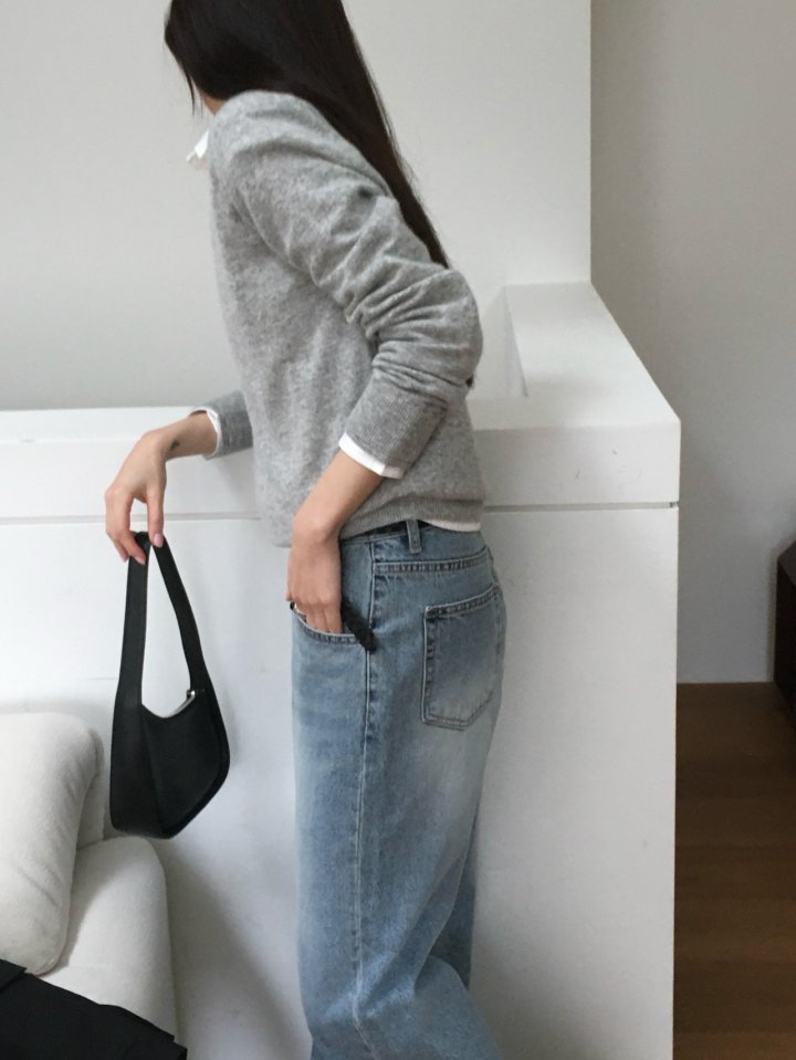 Moani - Korean Women Fashion - #momslook - Wool Cashmere Double Lipped Round Neck Knit Pullover - 5