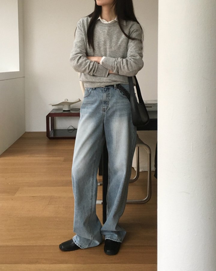 Moani - Korean Women Fashion - #momslook - Wool Cashmere Double Lipped Round Neck Knit Pullover - 9