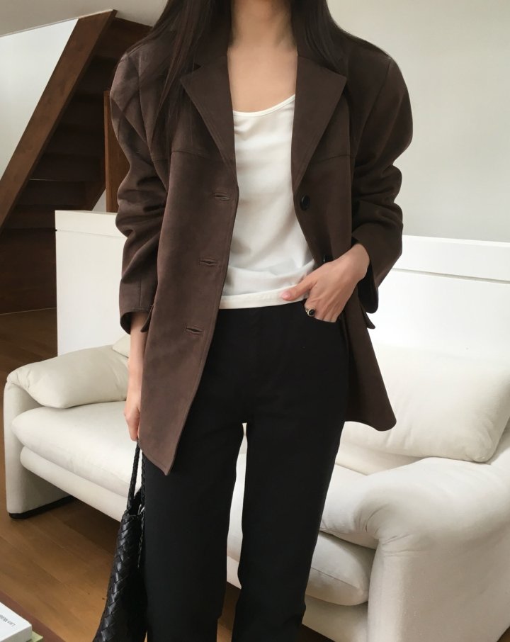 Moani - Korean Women Fashion - #pursuepretty - French Suede Over Jacket - 3