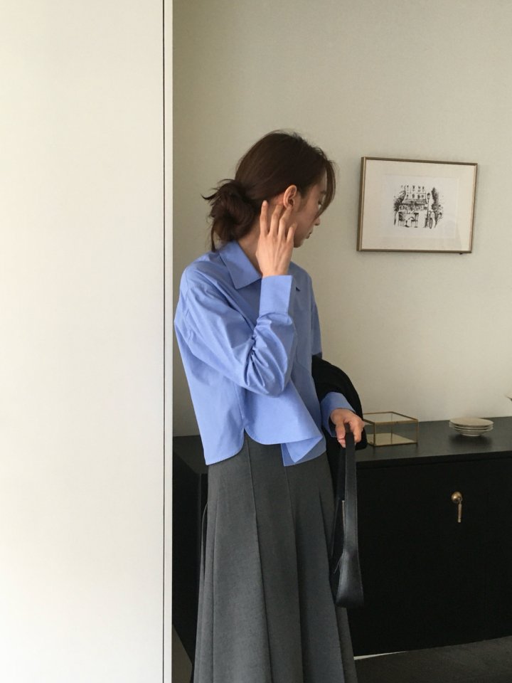Moani - Korean Women Fashion - #pursuepretty - Crop Pocket Shirt