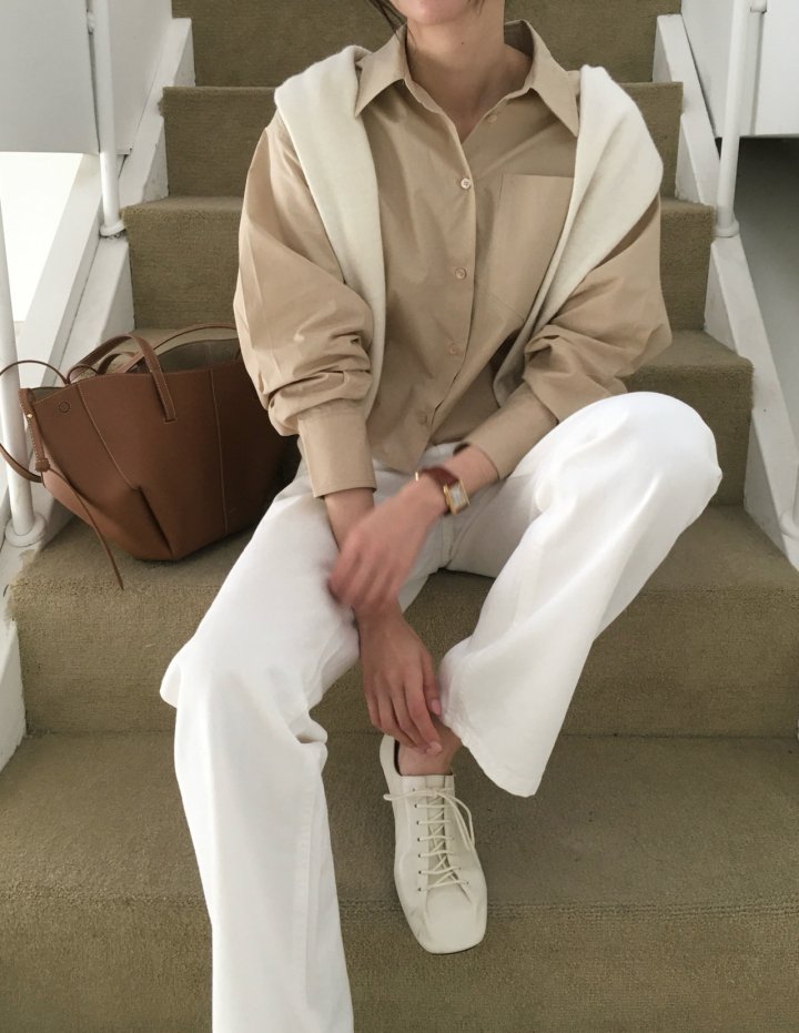 Moani - Korean Women Fashion - #restrostyle - Crop Pocket Shirt - 3