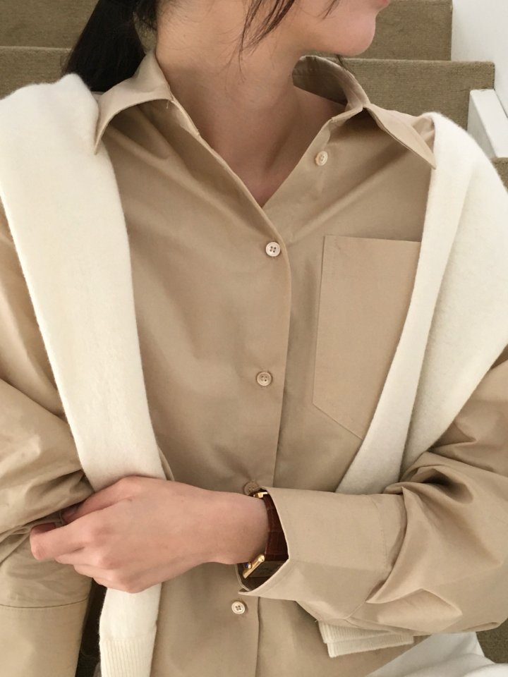 Moani - Korean Women Fashion - #restrostyle - Crop Pocket Shirt - 4