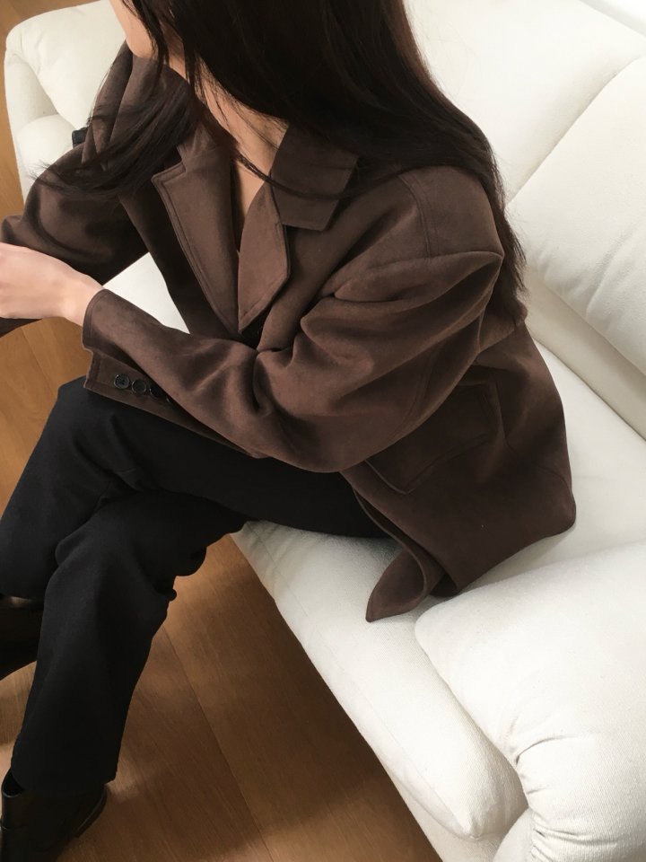 Moani - Korean Women Fashion - #thatsdarling - French Suede Over Jacket - 7