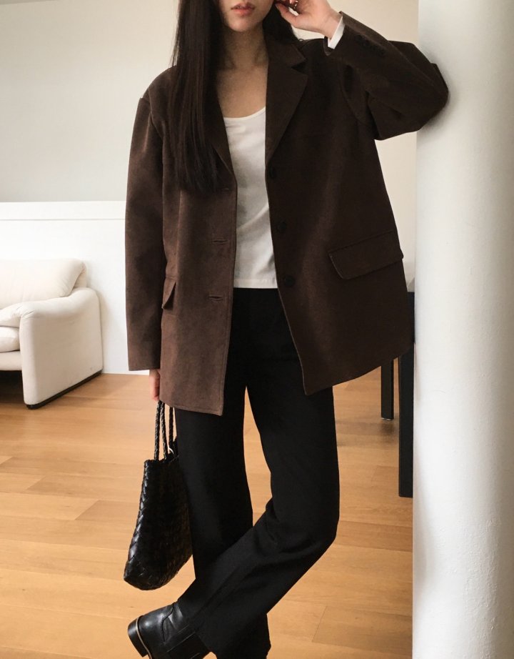 Moani - Korean Women Fashion - #thelittlethings - French Suede Over Jacket - 8