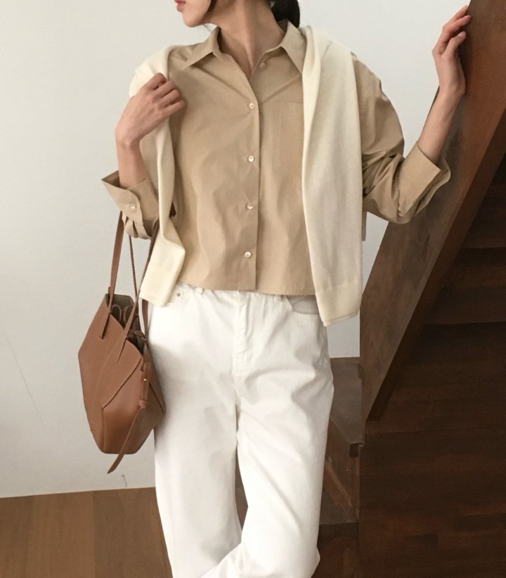 Moani - Korean Women Fashion - #thelittlethings - Crop Pocket Shirt - 7