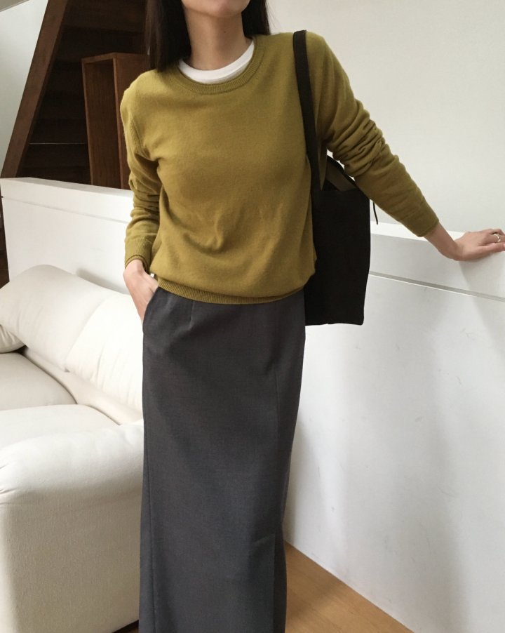 Moani - Korean Women Fashion - #thelittlethings - Wool Cashmere Double Lipped Round Neck Knit Pullover - 2