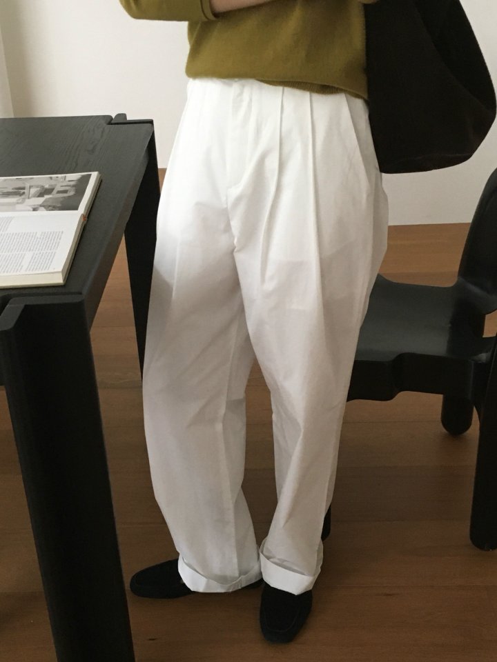 Moani - Korean Women Fashion - #vintageinspired - Pintuck Cotton Wide Pants - 8