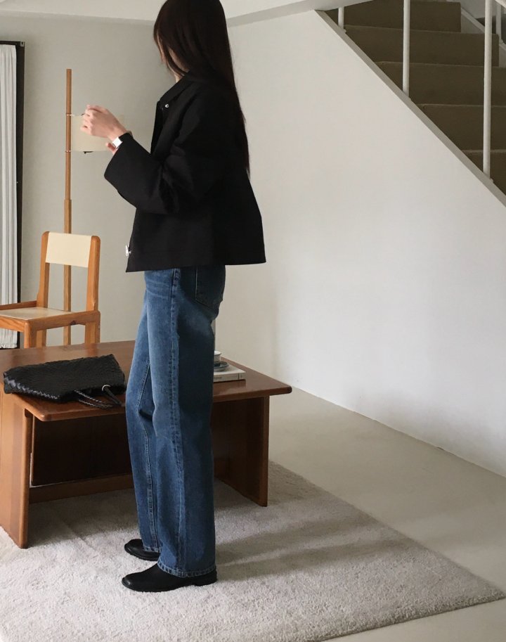 Moani - Korean Women Fashion - #womensfashion - Till High Slim Denim Pants - 4