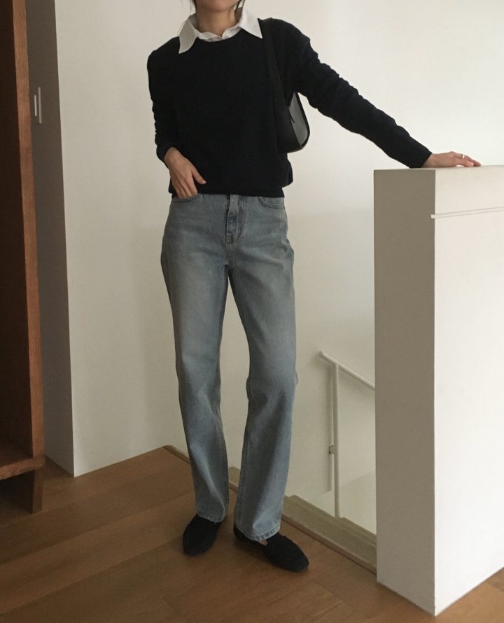 Moani - Korean Women Fashion - #vintageinspired - Till High Slim Denim Pants - 4