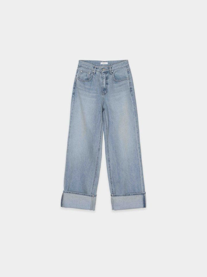Moani - Korean Women Fashion - #womensfashion - Ayla Roll-up Wide Denim Pants - 8