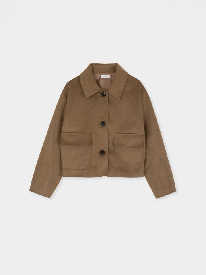 Moani - Korean Women Fashion - #womensfashion - Crop Suede Jacket - 11
