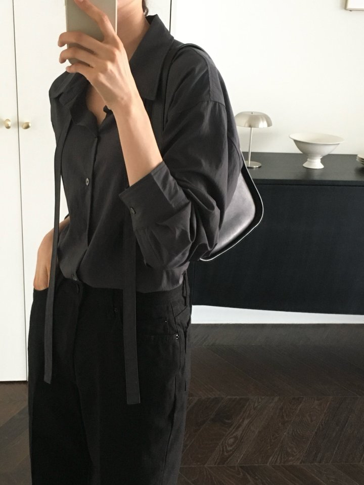 Moani - Korean Women Fashion - #womensfashion - Misty Over Tie Shirt - 5